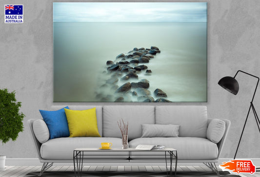Calm Sea Misty Scenery Photograph Print 100% Australian Made