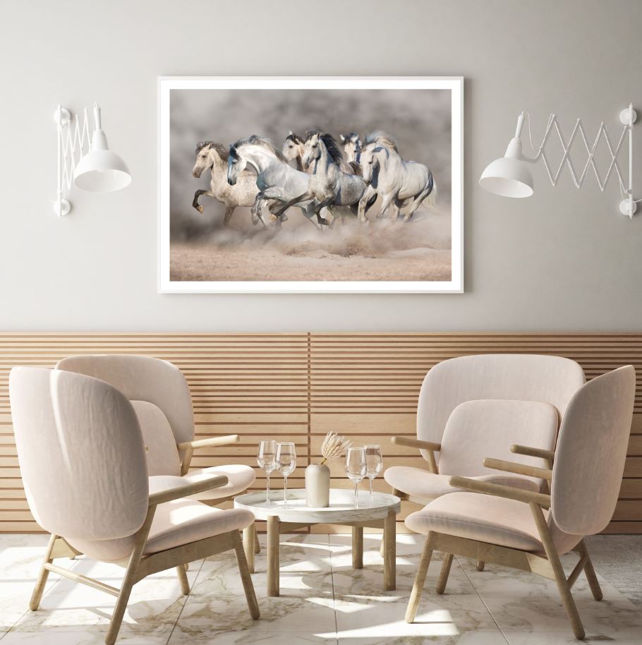 Running Horses Photograph Home Decor Premium Quality Poster Print Choose Your Sizes