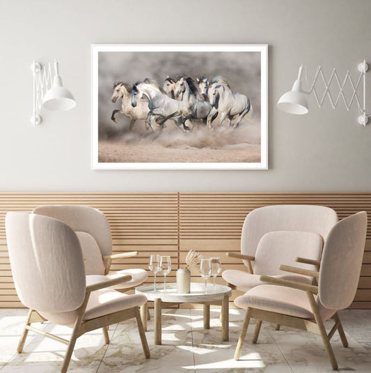Running Horses Photograph Home Decor Premium Quality Poster Print Choose Your Sizes