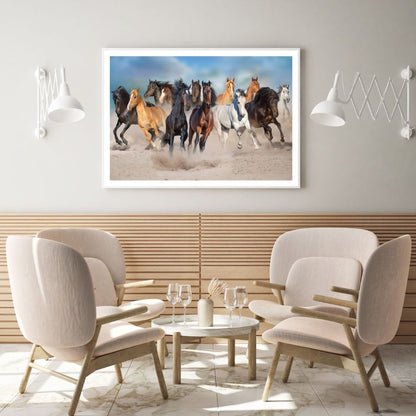 Running Horses Photograph Home Decor Premium Quality Poster Print Choose Your Sizes