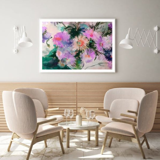 Colorful Floral Watercolor Painting Home Decor Premium Quality Poster Print Choose Your Sizes