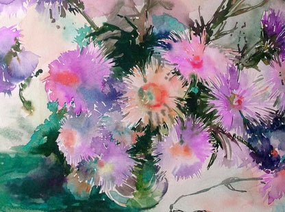 Colorful Floral Watercolor Painting Print 100% Australian Made