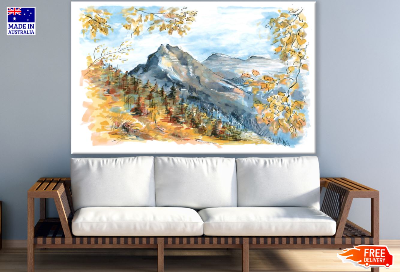 Watercolor Landscape Painting Print 100% Australian Made