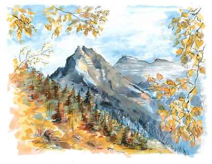 Watercolor Landscape Painting Print 100% Australian Made