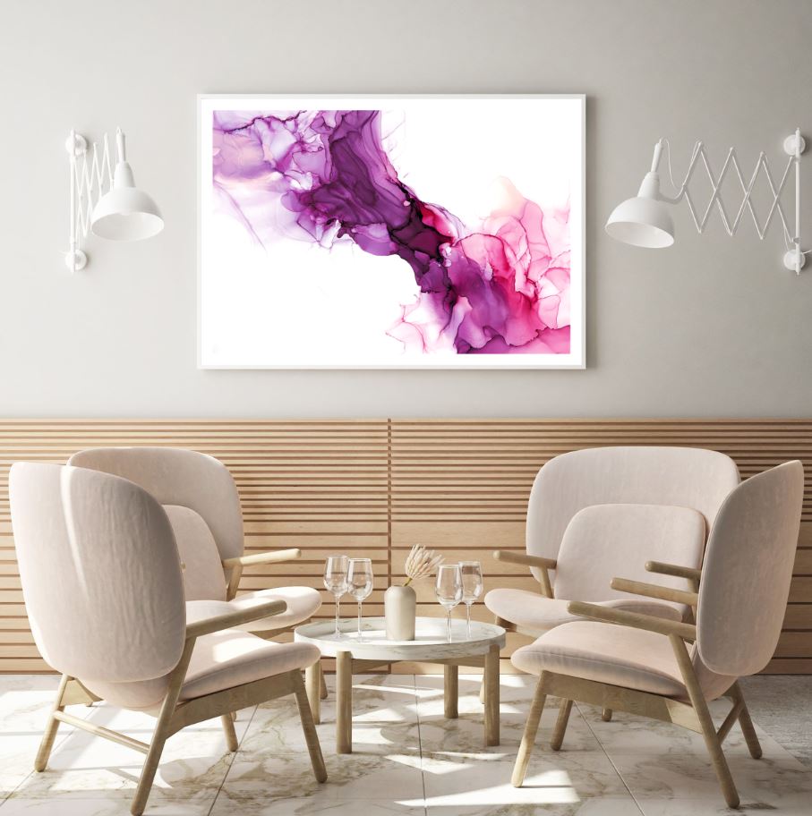 Pink & Purple Abstract Design Home Decor Premium Quality Poster Print Choose Your Sizes