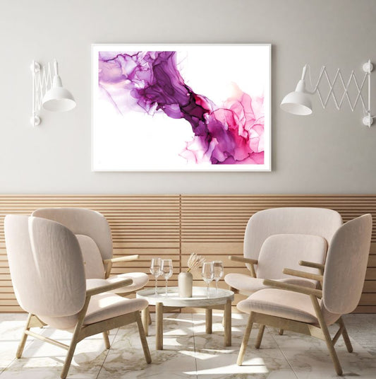 Pink & Purple Abstract Design Home Decor Premium Quality Poster Print Choose Your Sizes
