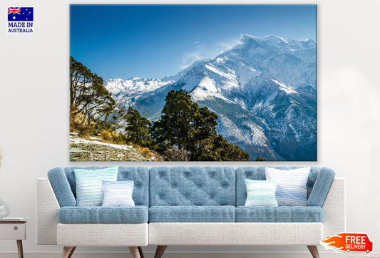 Snow Mountain Scenery Photograph Print 100% Australian Made