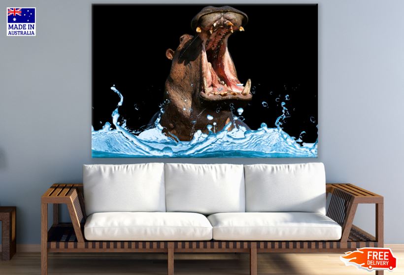 Hippopotamus Portrait Photograph Print 100% Australian Made