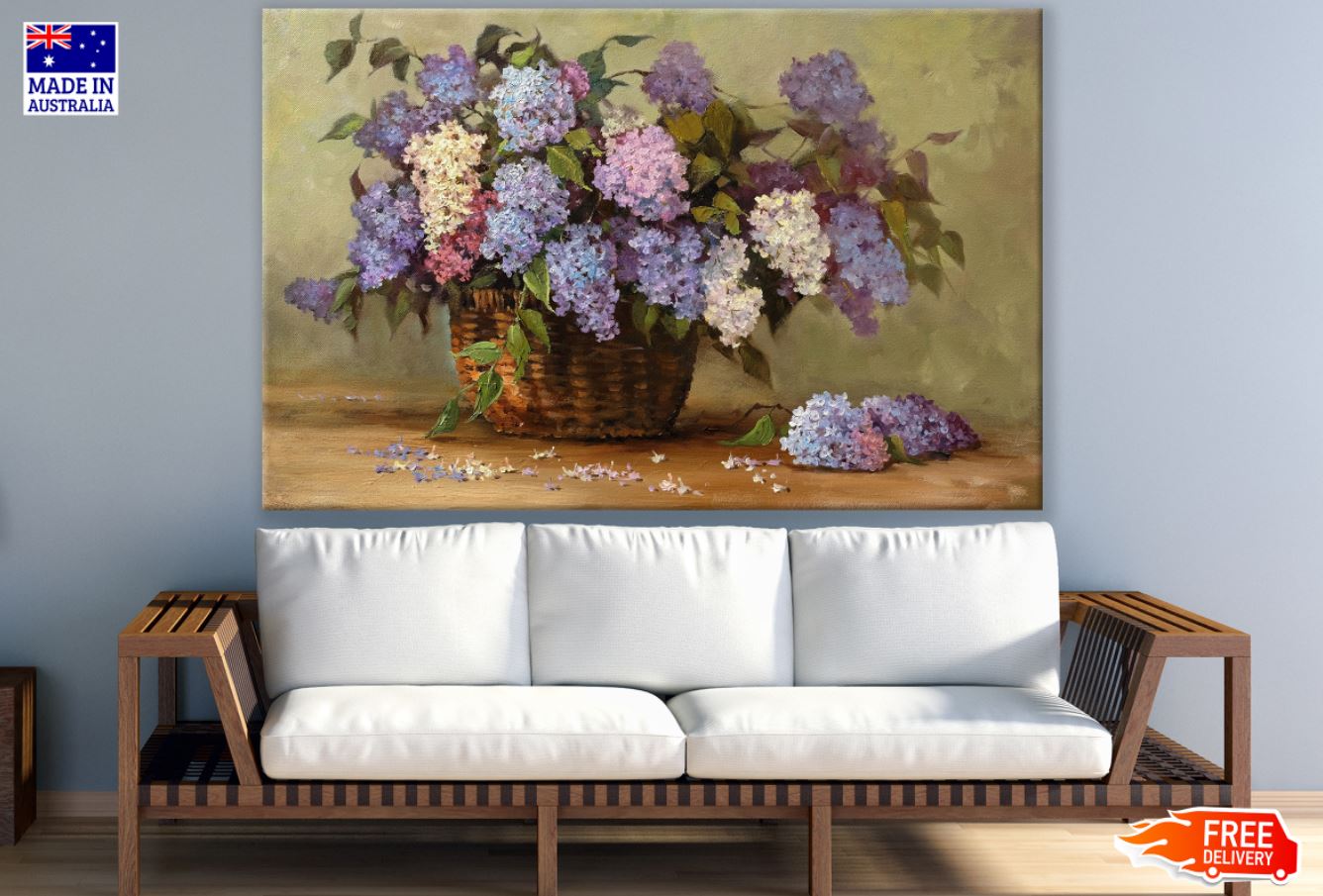 Flower Vase on Table Photograph Print 100% Australian Made