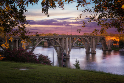 Bridge & City Sunset Photograph Home Decor Premium Quality Poster Print Choose Your Sizes