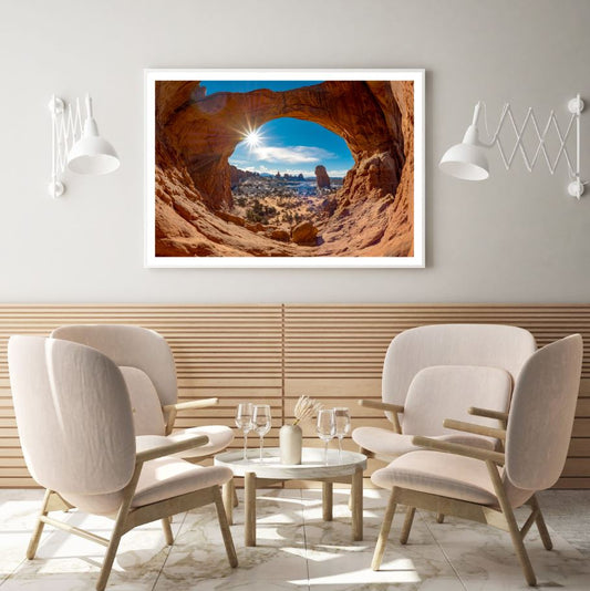 Cave in Valley Scenery Photograph Home Decor Premium Quality Poster Print Choose Your Sizes