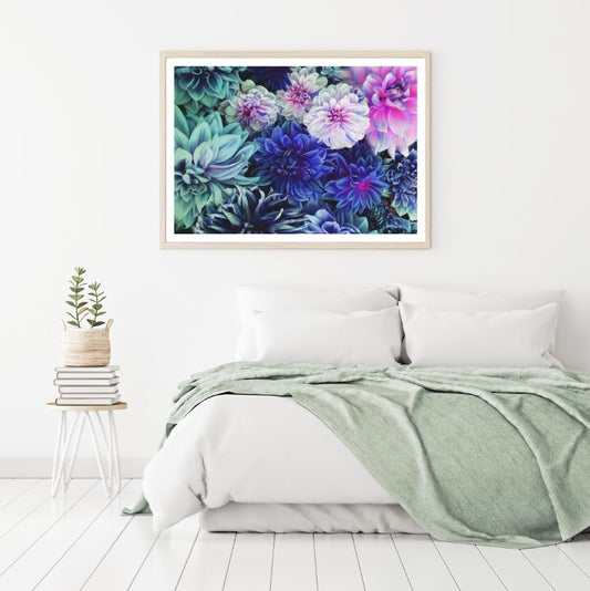 Colorful Flowers Digital Art Home Decor Premium Quality Poster Print Choose Your Sizes
