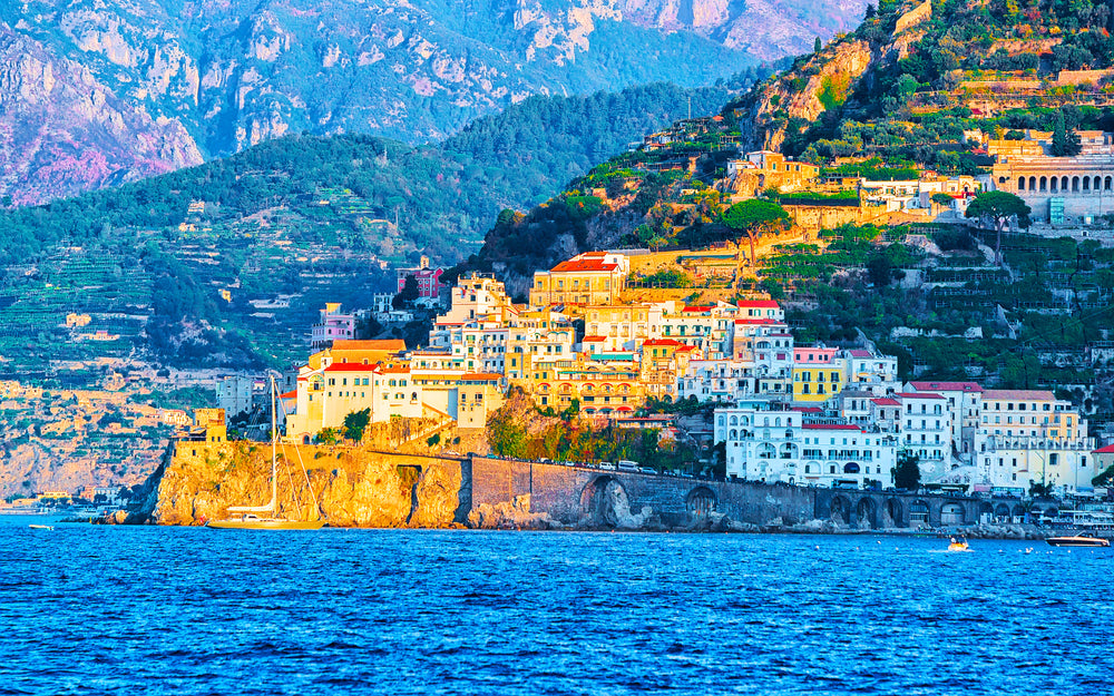 Amalfi Coast Town at Tyrrhenian Sea Photograph Print 100% Australian Made