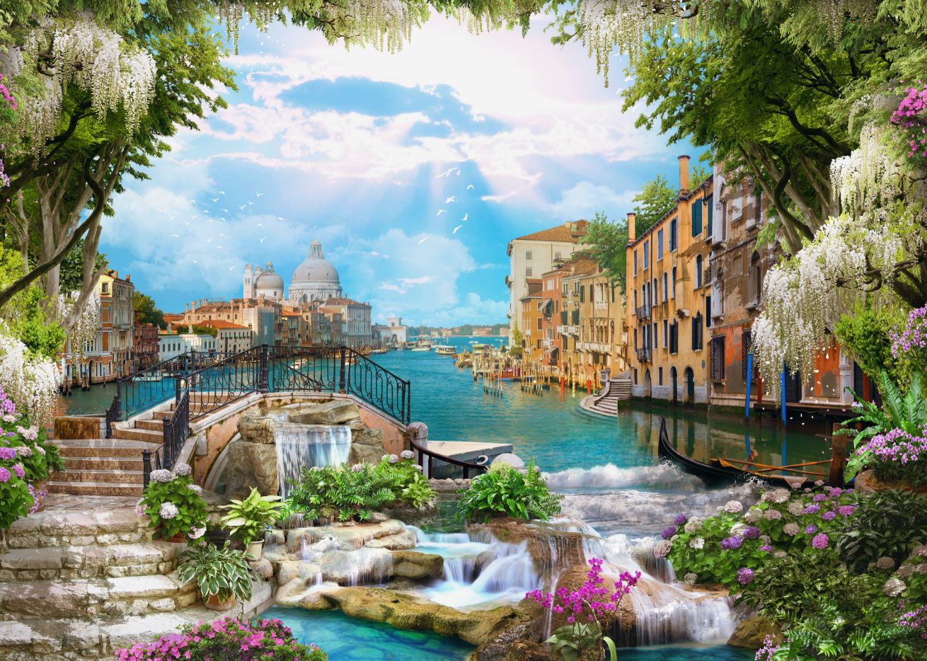 Village Digital Painting Print 100% Australian Made