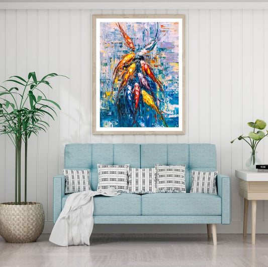 Colorful Fish Oil Painting Home Decor Premium Quality Poster Print Choose Your Sizes
