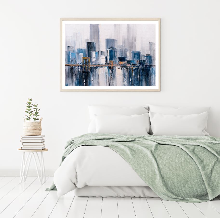 City Scenery View Oil Painting Home Decor Premium Quality Poster Print Choose Your Sizes