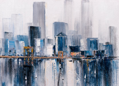 City Scenery View Oil Painting Home Decor Premium Quality Poster Print Choose Your Sizes