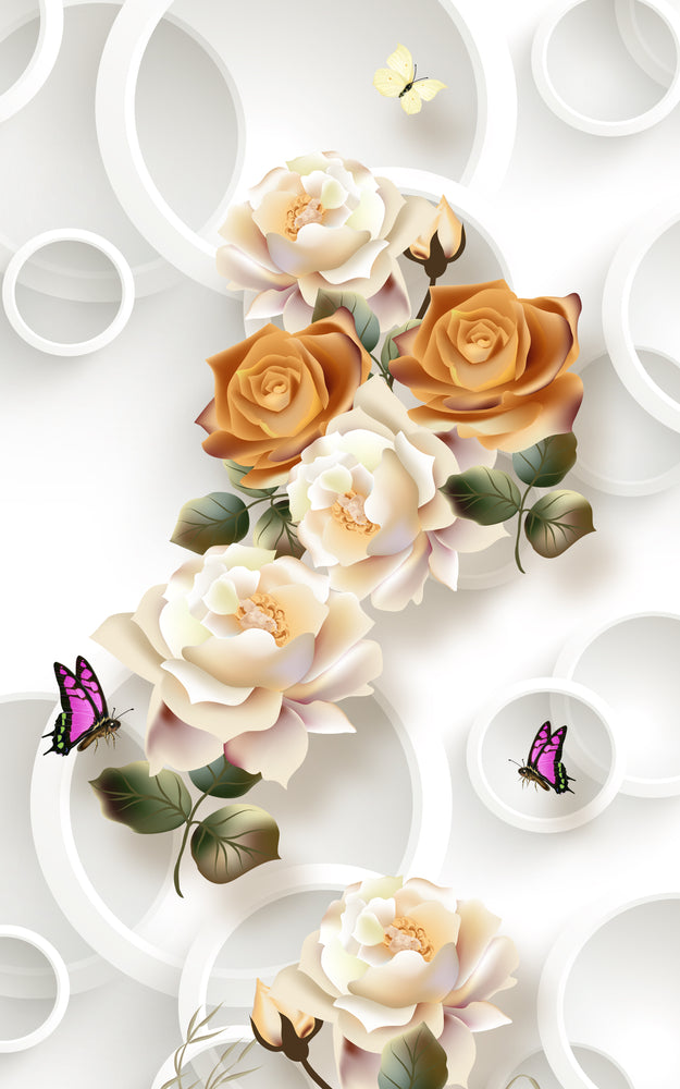Floral 3D Design Print 100% Australian Made