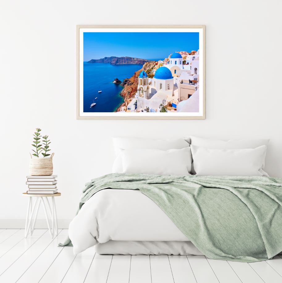 City Near Sea Scenery Photograph Home Decor Premium Quality Poster Print Choose Your Sizes