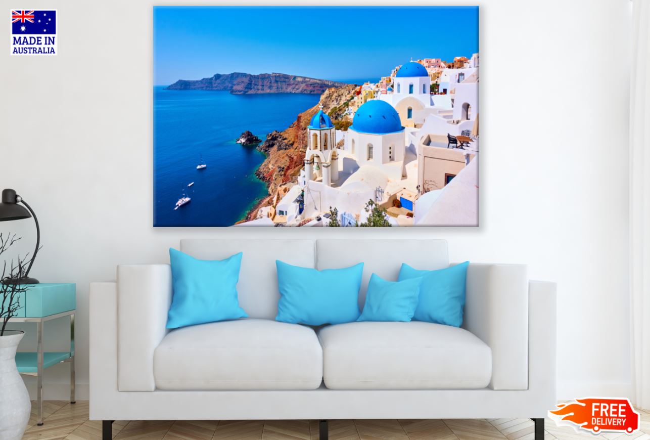 City Near Sea Scenery Photograph Print 100% Australian Made