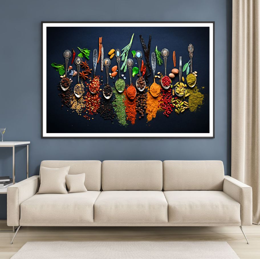 Spices on Spoons Photograph Home Decor Premium Quality Poster Print Choose Your Sizes