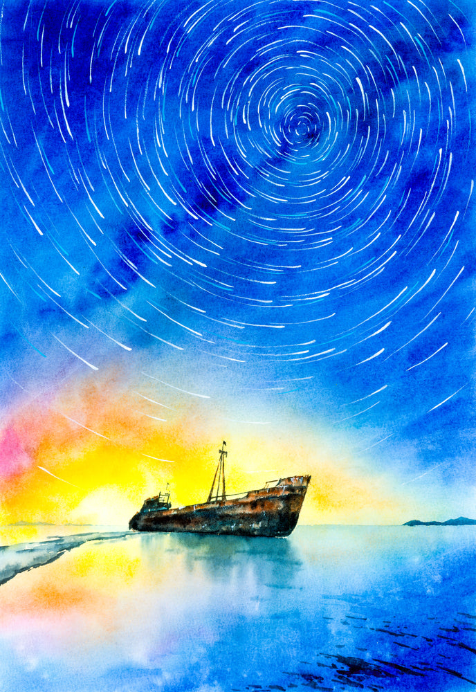 Ship on Sea Oil Painting Print 100% Australian Made