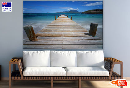 Wooden Pier Over Lake Photograph Print 100% Australian Made