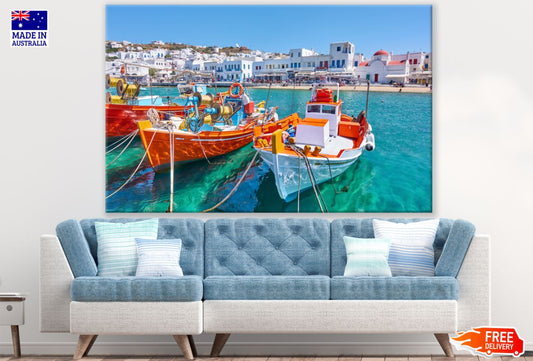 Boats on Sea Scenery Photograph Print 100% Australian Made