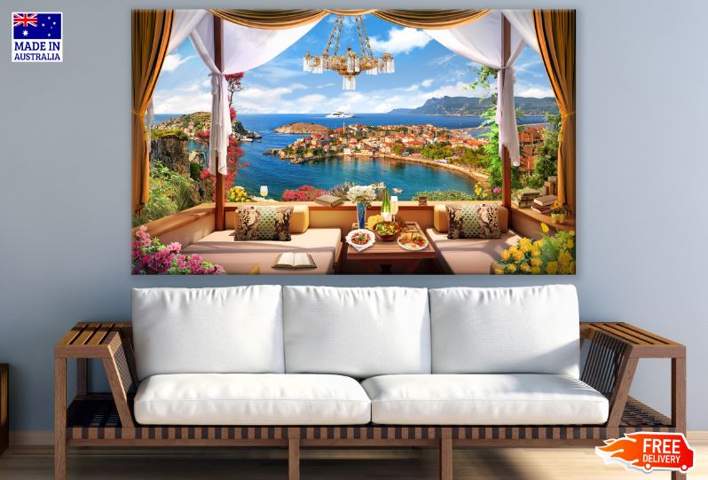Beautiful View of the Mediterranean Bay Scenery Photograph Print 100% Australian Made