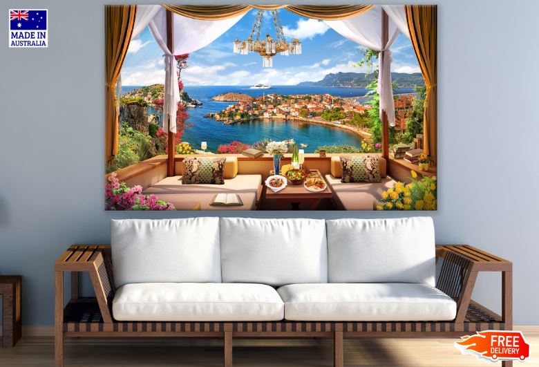 City View from Balcony Digital Art Print 100% Australian Made