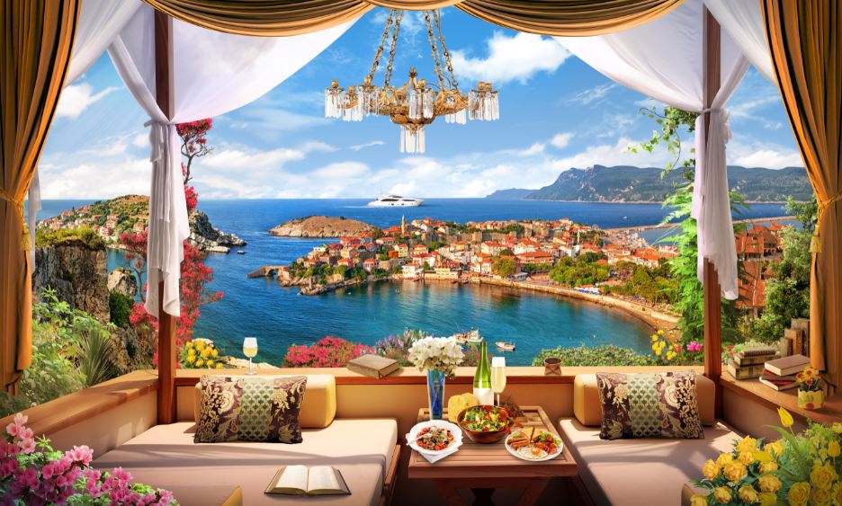 Beautiful View of the Mediterranean Bay Scenery Photograph Print 100% Australian Made