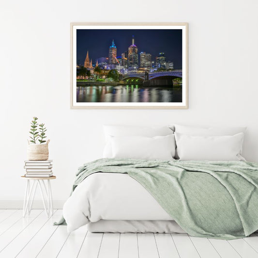 City Night Scenery Photograph Home Decor Premium Quality Poster Print Choose Your Sizes