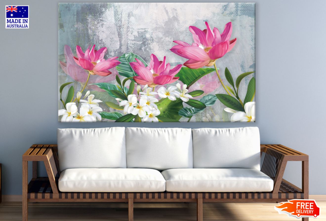 Colorful Flowers 3D Design Print 100% Australian Made