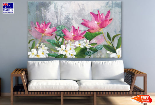 Colorful Flowers 3D Design Print 100% Australian Made