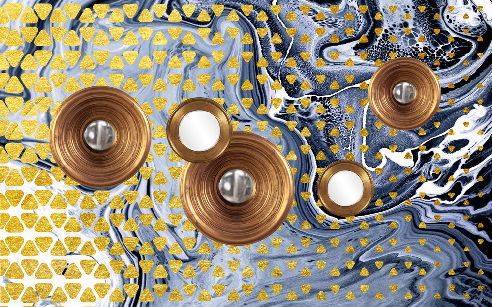 Gold & Silver Abstract Design Home Decor Premium Quality Poster Print Choose Your Sizes