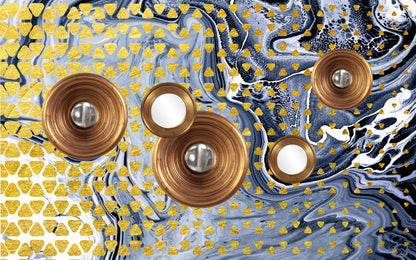 Gold & Silver Abstract Design Home Decor Premium Quality Poster Print Choose Your Sizes