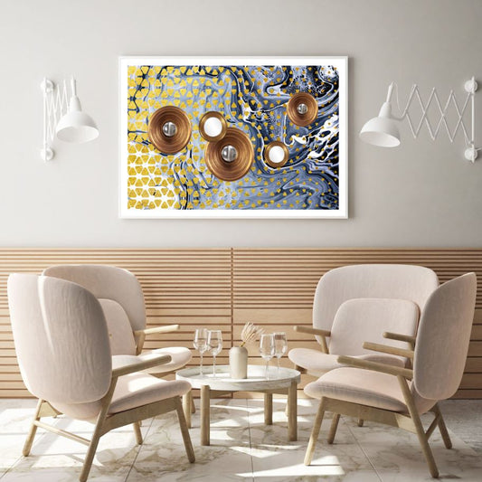 Gold & Silver Abstract Design Home Decor Premium Quality Poster Print Choose Your Sizes