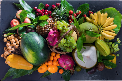 Fruit Basket on a table Photograph Print 100% Australian Made