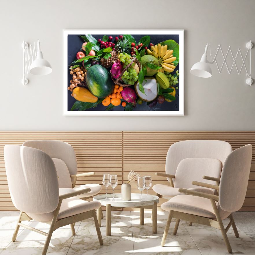 Fruit Basket Aerial Photograph Home Decor Premium Quality Poster Print Choose Your Sizes