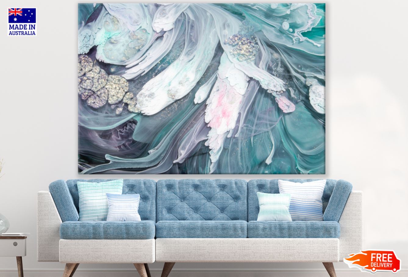 Colorful Abstract Granite Design Print 100% Australian Made
