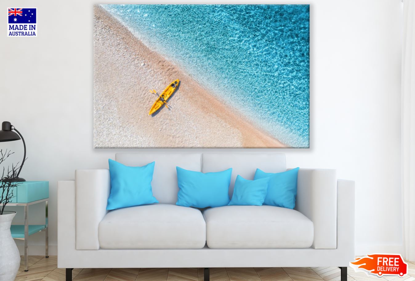 Sea Shore Aerial View Photograph Print 100% Australian Made