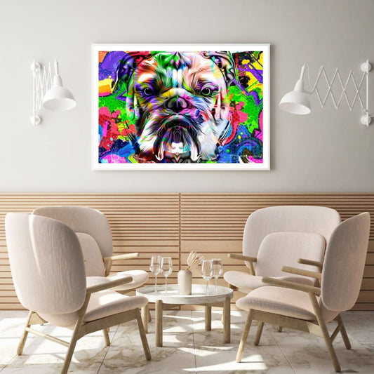 Dog Portrait Abstract Design Home Decor Premium Quality Poster Print Choose Your Sizes