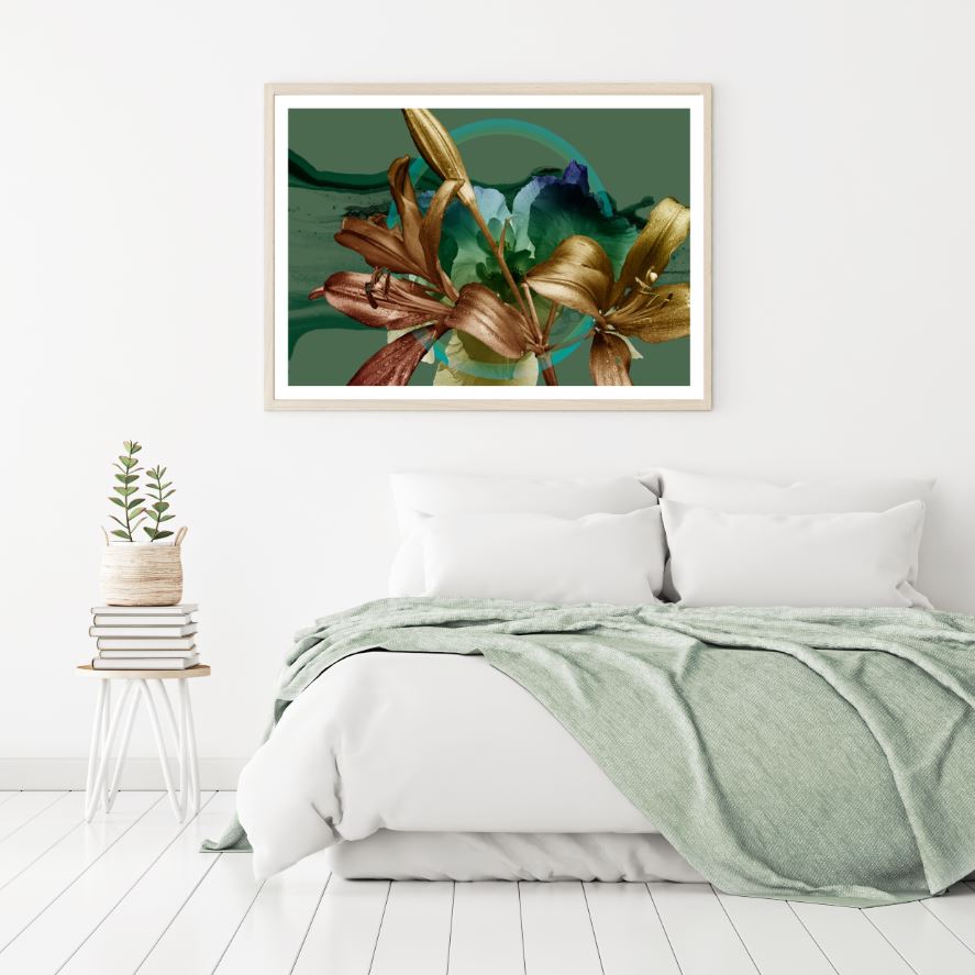 Flowers 3D Abstract Design Home Decor Premium Quality Poster Print Choose Your Sizes