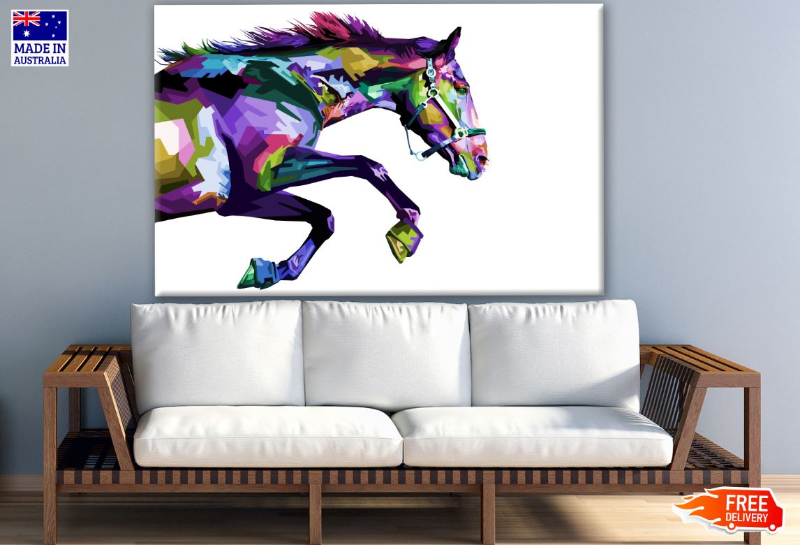 Abstract Running Horse Design Print 100% Australian Made