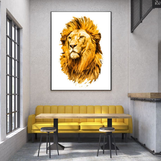 Lion Portrait Digital Painting Home Decor Premium Quality Poster Print Choose Your Sizes