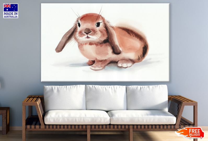 Rabbit Watercolor Painting Print 100% Australian Made