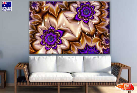 Abstract Floral Fractal Design Print 100% Australian Made