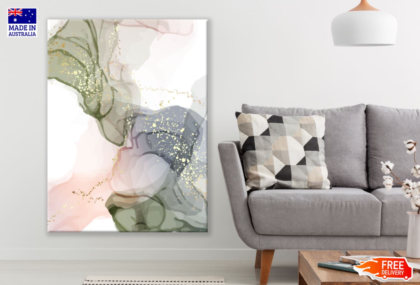 Colorful Abstract Painting Design Print 100% Australian Made