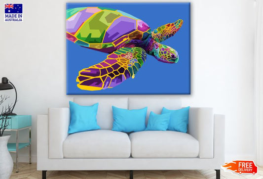 Colorful Abstract Turtle Design Print 100% Australian Made