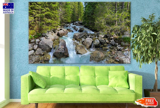 Waterfall in Forest Scenery Photograph Print 100% Australian Made